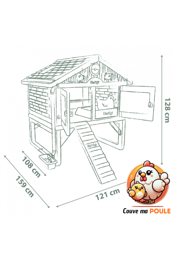Poulailler Smoby 3 à 5 Poules - Edition 2025