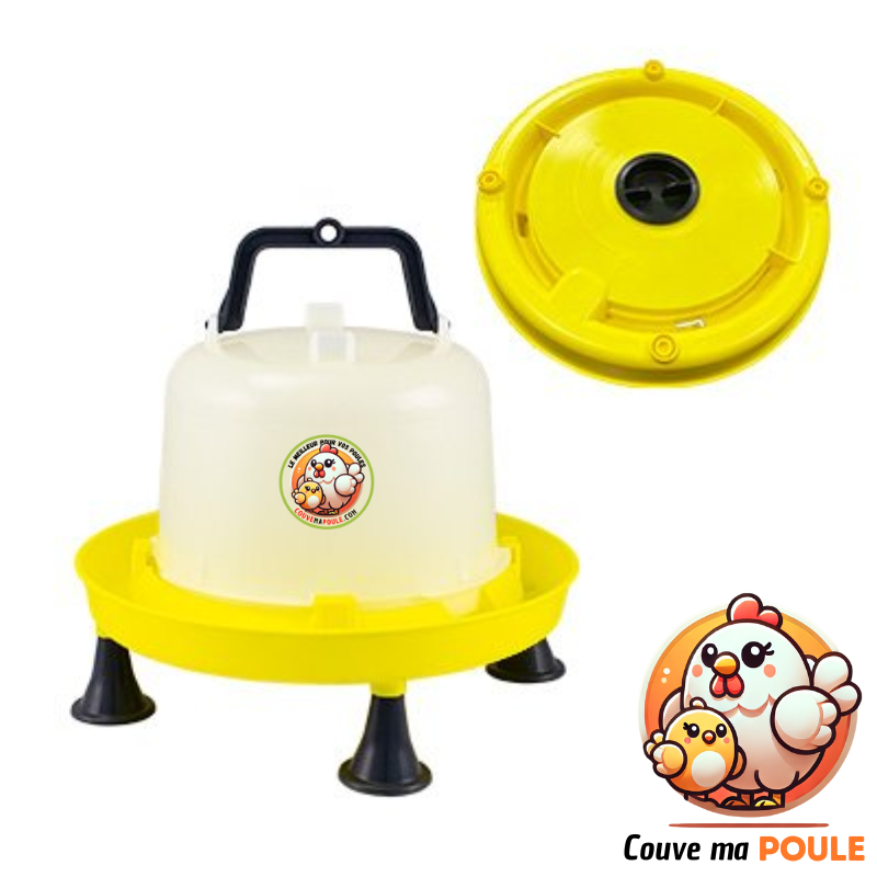 Abreuvoir Siphon 5L avec Poignée, Pieds et Bouchon