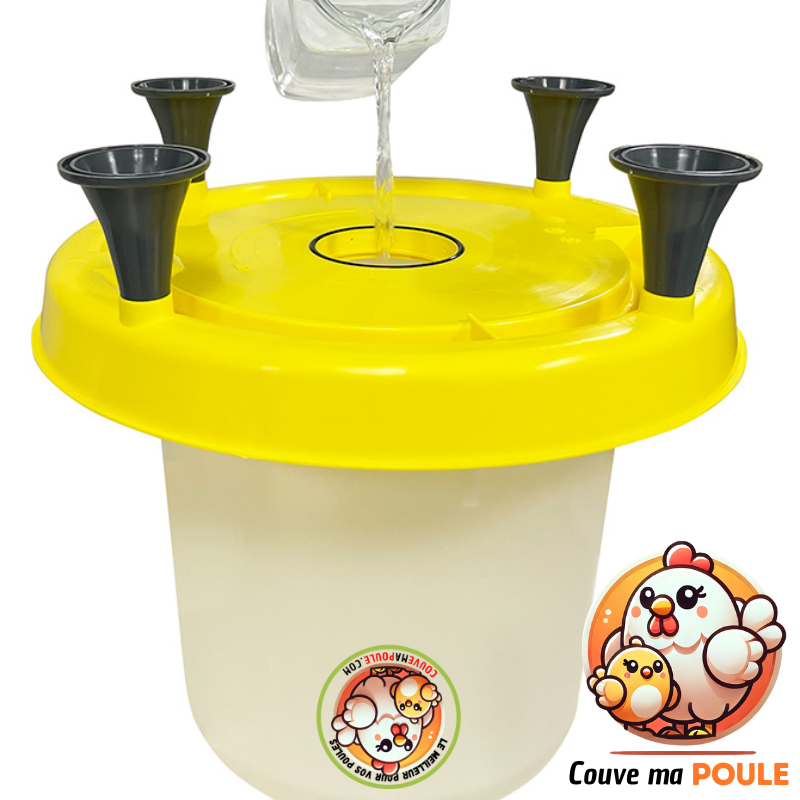 Abreuvoir Siphon 5L avec Poignée, Pieds et Bouchon