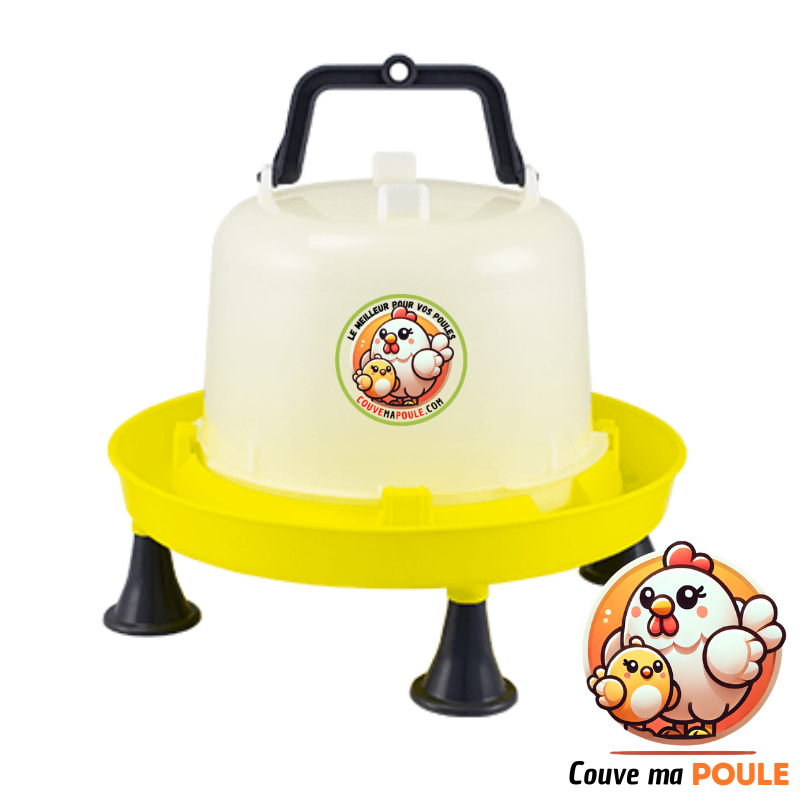 Abreuvoir Siphon 5L avec Poignée, Pieds et Bouchon